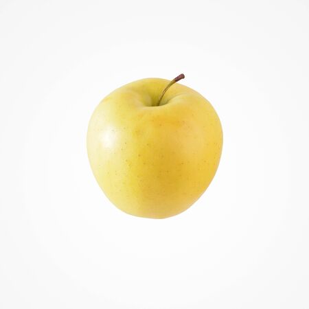 Fruit composition. Healthy vibrant single apple isolat on blank studio background.の写真素材