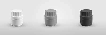 Template of plastic jar for gel, lotion, cream, empty container for presentation design, advertising...