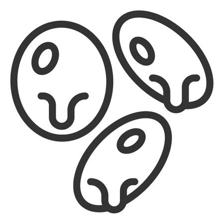 Chocolate covered sweets - vector sign, web icon, illustration on a white background, outline styleのイラスト素材