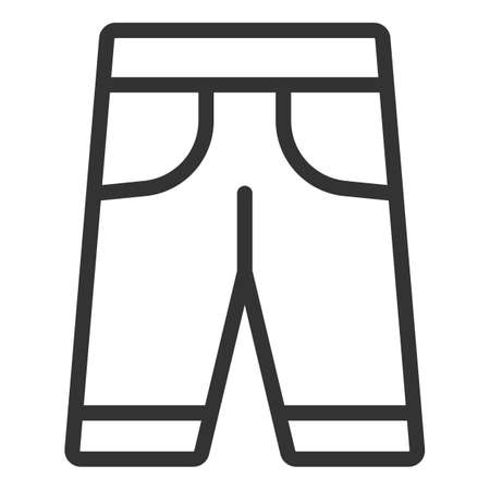 Golf player shorts - icon, illustration on white background, outline styleの写真素材