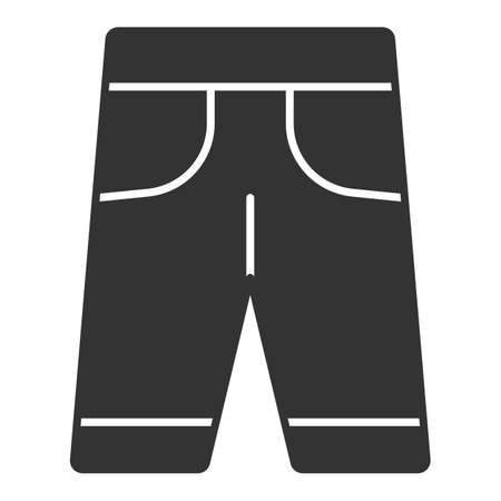 Golf player shorts - icon, illustration on white background, glyph styleの写真素材