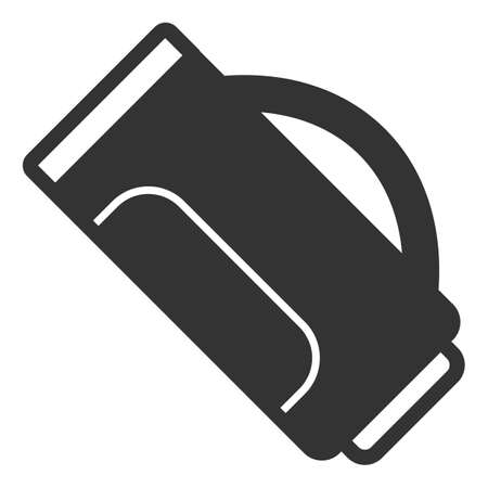 Golf club bag - icon, illustration on white background, glyph styleのイラスト素材