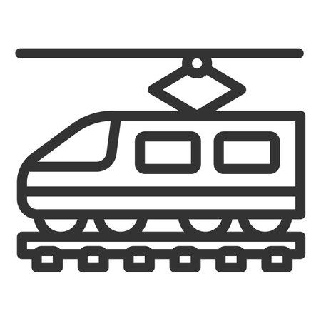 Passenger electric train - background, white, web, illustration, symbol, sign, icon, outlineの写真素材