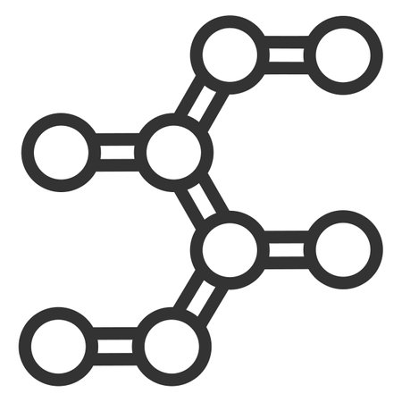 Fragment of DNA structure - icon, illustration on white background, outline styleのイラスト素材