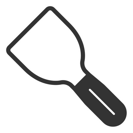 Spatula - icon, illustration on white background, glyph styleの写真素材