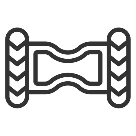 Gyroscooter, top view - icon, illustration on white background, outline styleの写真素材