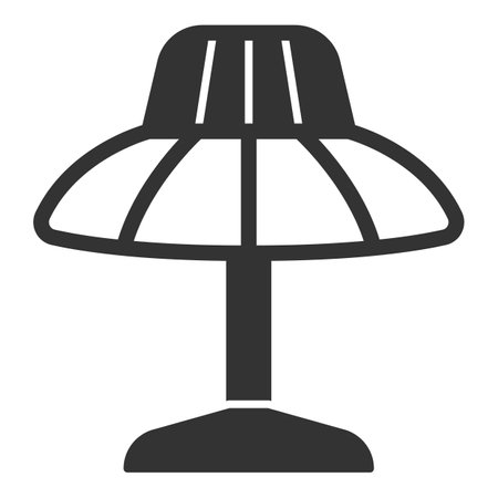 Lampshade, table lamp - icon, illustration on white background, glyph styleのイラスト素材