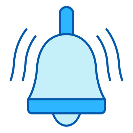 The bell rings, the package has been delivered - icon, illustration on white background, similar styleのイラスト素材