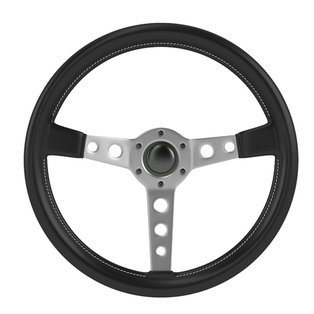 render of steering wheel isolatedの写真素材