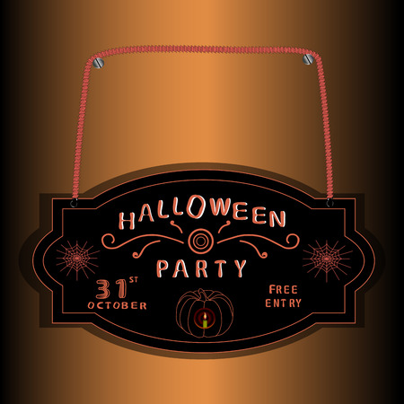 Vector illustration black plate for Halloweenのイラスト素材