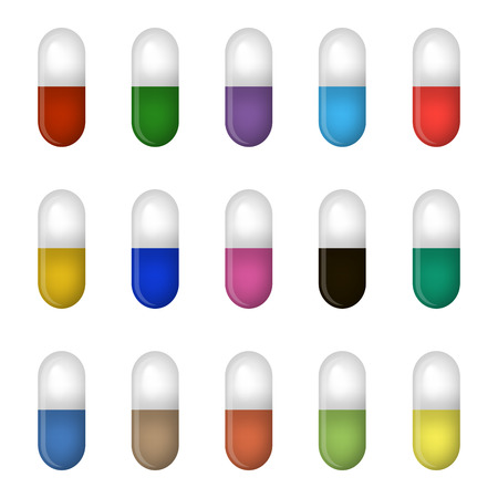 Abstract vector illustration of logo for the theme of medicinal capsuleのイラスト素材