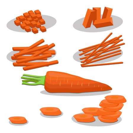 Vector illustration logo for yellow carrots.のイラスト素材