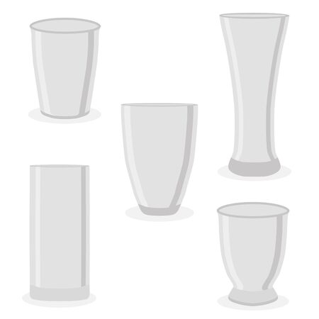 Abstract vector icon illustration of logo for a ceramic teacup, isolated cup.のイラスト素材