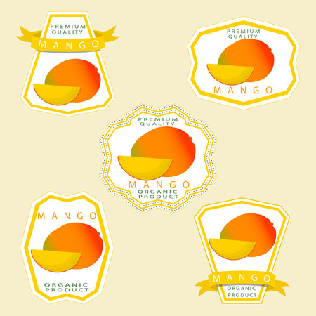 Abstract vector illustration of a red mango.のイラスト素材