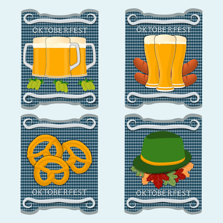 Abstract vector logo for bar banner Oktoberfest.のイラスト素材