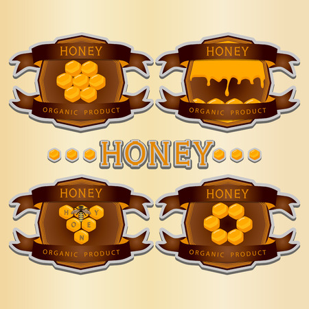 The abstract vector for theme natural honeyのイラスト素材