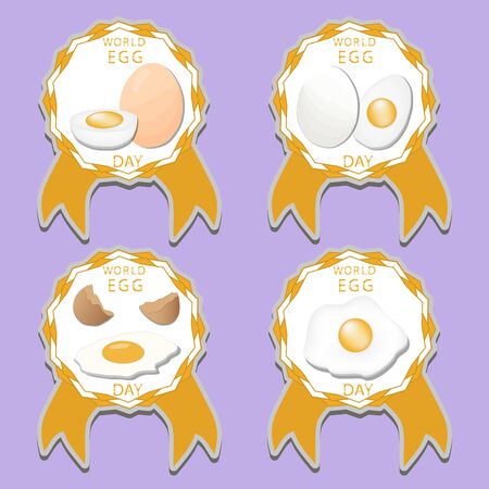 Abstract vector illustration of a white eggsのイラスト素材