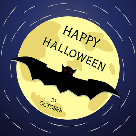 Abstract vector illustration of a logo for a celebrating holiday Halloweenのイラスト素材