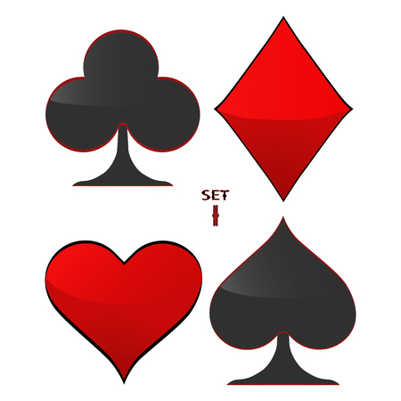 Illustration of card suitsのイラスト素材
