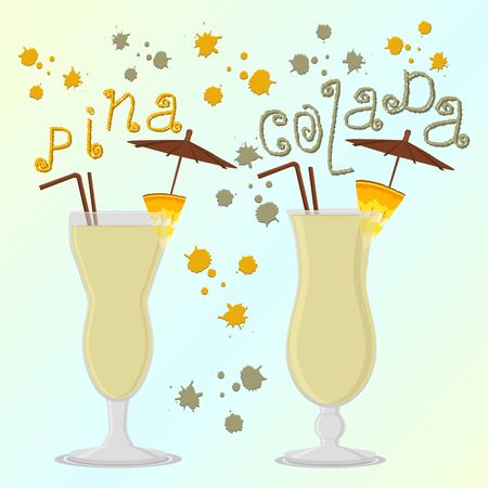 Vector illustration logo for alcohol cocktailsのイラスト素材