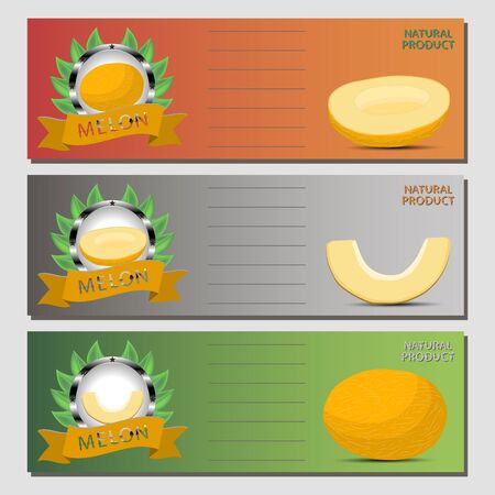 Abstract vector illustration yellow melonのイラスト素材