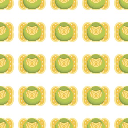 Illustration on theme seamless pattern baby pacifiers, dummy with rubber nipple. Baby pacifiers consisting of collection to newborn, good dummy nipple. Dummy nipple in pacifiers it baby care equipmentのイラスト素材