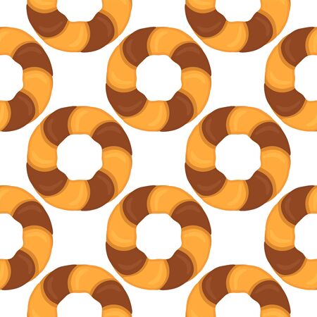 Illustration on theme big set identical biscuit, kit colorful pastry cookie. Cookie consisting of collectible natural tasty food biscuit, pastry accessory. Eat fresh pastry biscuit from same cookie.のイラスト素材