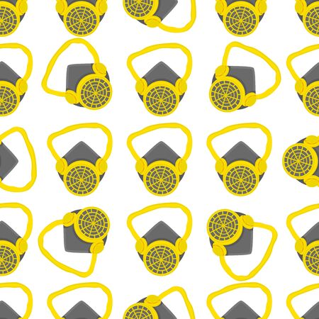 Seamless of respirator masks for prevention coronavirus from covid. Respirator masks consisting of covid accessory with prevention coronavirus. Respirator masks covid is main prevention coronavirus.のイラスト素材
