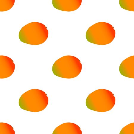 Illustration on theme big colored seamless mango, bright fruit pattern for seal. Fruit pattern consisting of beautiful seamless repeat mango. Simple colorful pattern fruit from seamless soft mango.のイラスト素材