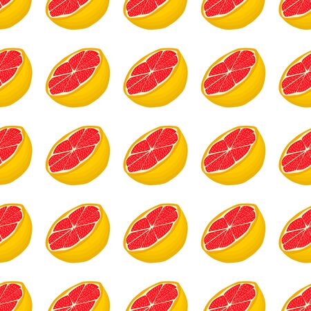 Illustration on theme big colored seamless grapefruit, bright fruit pattern for seal. Fruit pattern...