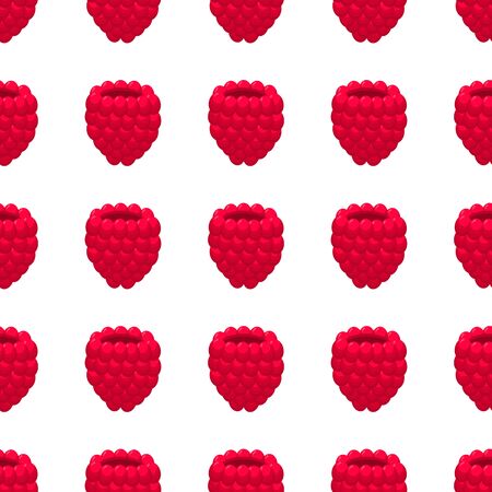 Theme big colored seamless red raspberry, bright berry pattern for seal. Berry pattern consisting of beautiful seamless repeat raspberry. Simple colorful pattern berry from seamless soft raspberry.のイラスト素材