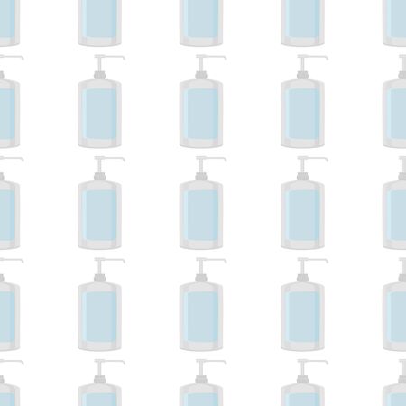 Seamless of many identical sanitizer in soap dispenser for disinfection. Disinfection consisting of accessory sanitizer in soap dispenser. Sanitizer in soap dispenser is main prevention disinfection.のイラスト素材