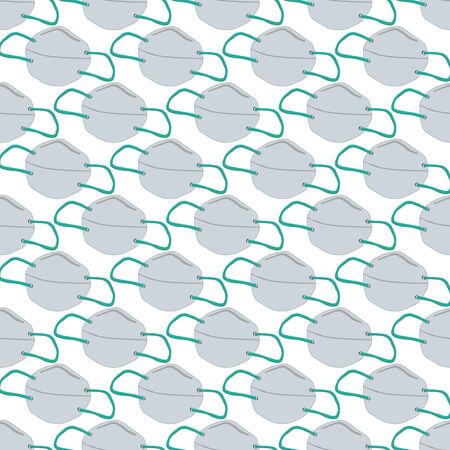 Seamless of respirator masks for prevention coronavirus from covid. Respirator masks consisting of covid accessory with prevention coronavirus. Respirator masks covid is main prevention coronavirus.のイラスト素材
