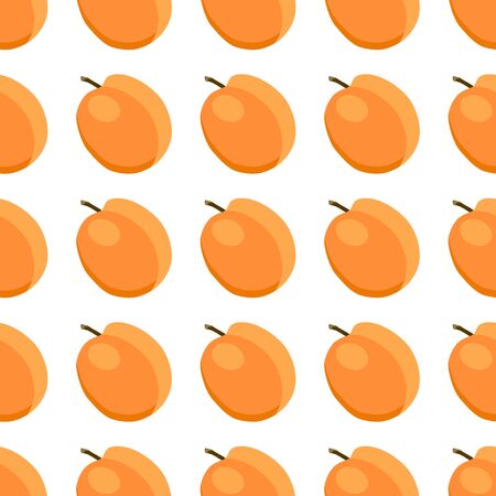 Illustration on theme big colored seamless apricot, bright fruit pattern for seal. Fruit pattern...
