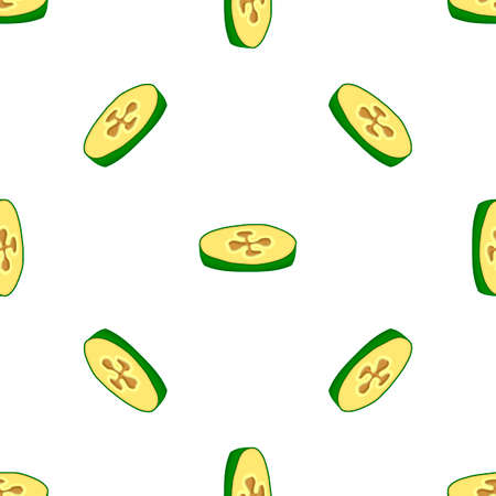Illustration on theme big colored seamless feijoa, bright fruit pattern for seal. Fruit pattern consisting of beautiful seamless repeat feijoa. Simple colorful pattern fruit from seamless feijoa.のイラスト素材