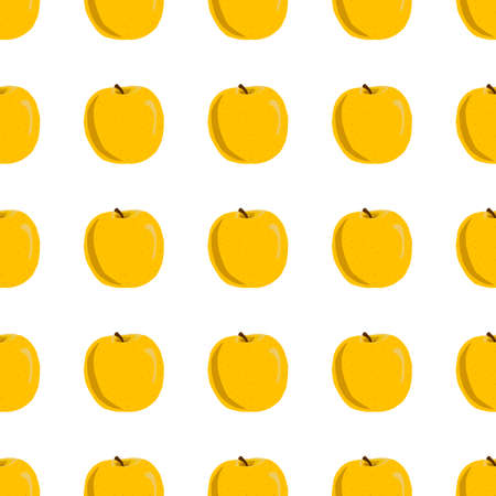 Illustration on theme big colored seamless apple, bright fruit pattern for seal. Fruit pattern consisting of beautiful seamless repeat apple. Simple colorful pattern fruit from seamless beauty apple.のイラスト素材