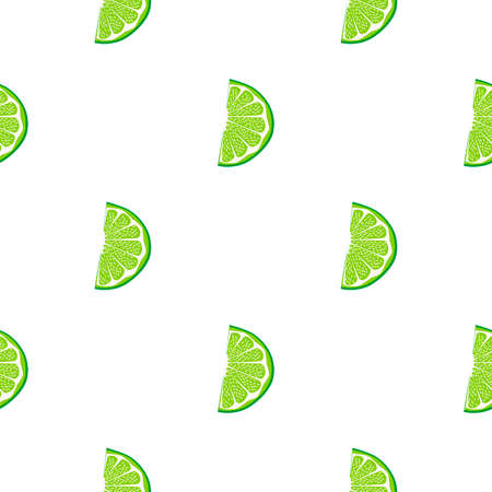 Illustration on theme big colored seamless green lime, bright fruit pattern for seal. Fruit pattern...