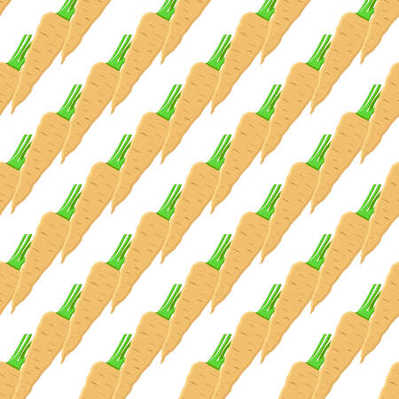 Illustration on theme of pattern plant parsnip, vegetable root for seal. Vegetable pattern...