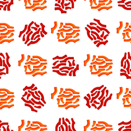 Illustration on theme of bright pattern bell pepper, vegetable capsicum for seal. Vegetable pattern of beautiful bell pepper, many capsicum. Simple colorful vegetable pattern from capsicum bell pepperのイラスト素材