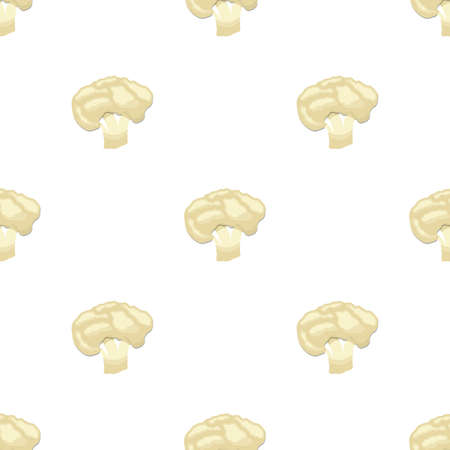 Illustration on theme of bright pattern cabbage, vegetable cauliflower for seal. Vegetable pattern consisting of beautiful cabbage, many cauliflower. Simple vegetable pattern from cauliflower cabbage.のイラスト素材