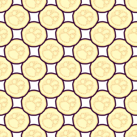 Illustration on theme of pattern eggplant, vegetable aubergine for seal. Vegetable pattern consisting of beautiful eggplant, many aubergine. Simple colorful vegetable pattern from aubergine eggplant.のイラスト素材