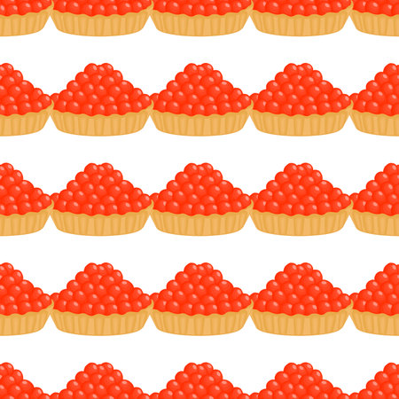Illustration on theme big pattern identical types fish caviar, egg equal size. Egg pattern consisting of fresh fish caviar for colored print on wallpaper. Abstract egg pattern from many fish caviar.のイラスト素材