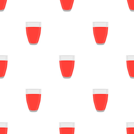 Illustration on theme big colored lemonade in glass cup for natural drink. Lemonade pattern consisting of collection kitchen accessory, glass cup to organic food. Tasty fresh lemonade from glass cup.のイラスト素材
