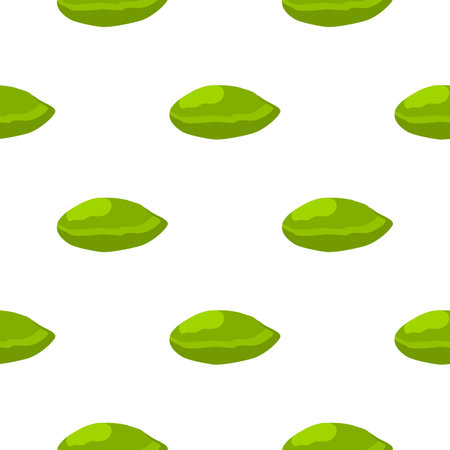 Illustration on theme big pattern identical types pistachio, nut equal size. Pistachio pattern consisting of fresh nut for colored print on wallpaper. Abstract colorful pattern from many nut pistachioのイラスト素材