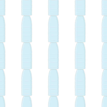Illustration on theme set identical types plastic bottles for drinking water. Water pattern consisting of collection kitchen accessory, plastic bottles to organic food. Tasty water in plastic bottles.のイラスト素材