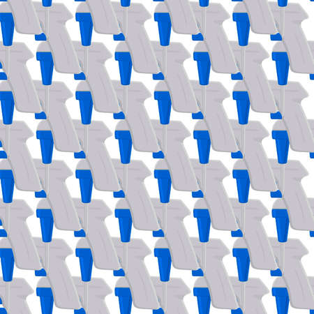 Abstract seamless medical pipette, dropper for laboratory on white background. Pattern dropper...