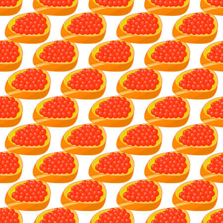 Illustration on theme big pattern identical types fish caviar, egg equal size. Egg pattern consisting of fresh fish caviar for colored print on wallpaper. Abstract egg pattern from many fish caviar.のイラスト素材