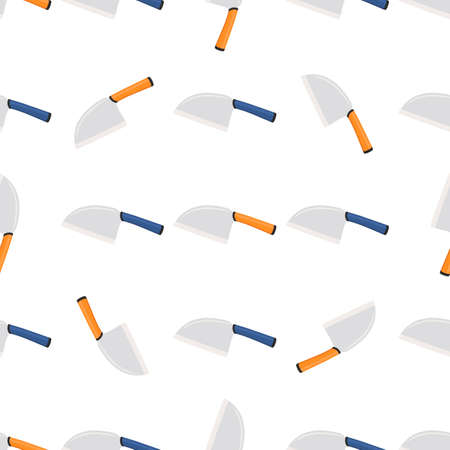 Illustration on theme pattern steel axes with wooden handle, metal ax for hunting. Big kit ax consisting of many identical axes on white background. Forged axes it main male accessory, ax for survivalのイラスト素材