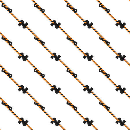 Illustration on theme pattern steel axes with wooden handle, metal ax for hunting. Big kit ax consisting of many identical axes on white background. Forged axes it main male accessory, ax for survivalのイラスト素材