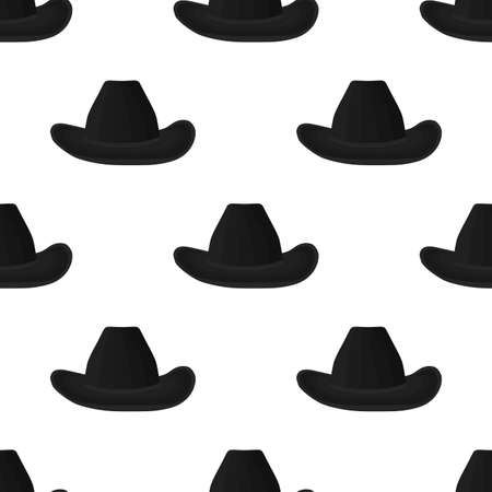 Illustration on theme colored pattern hats cowboy, beautiful caps in white background. Caps pattern consisting of collection hats cowboy for wearing. Pattern of design hats, caps cowboy for weather.のイラスト素材